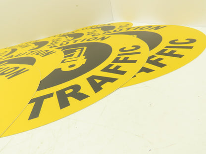 Stranco Adhesive Anit-Slip Floor Sign Caution Forklift Traffic 17" Lot Of 10