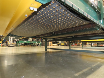 UMD 8' 8"x 15' MatTop Plastic Roller Belt Conveyor 98"BF 3PH Belt Drive 112FPM