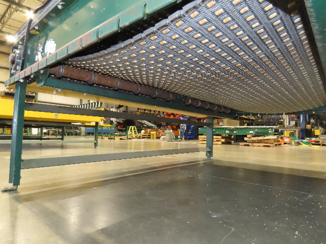 UMD 8' 8"x 15' MatTop Plastic Roller Belt Conveyor 98"BF 3PH Belt Drive 112FPM