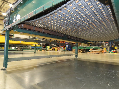 UMD 8' 8"x 15' MatTop Plastic Roller Belt Conveyor 98"BF 3PH Belt Drive 112FPM