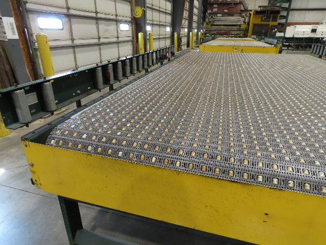 UMD 8' 8"x 15' MatTop Plastic Roller Belt Conveyor 98"BF 3PH Belt Drive 112FPM