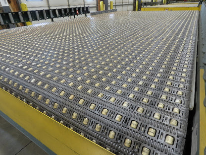 UMD 8' 8"x 15' MatTop Plastic Roller Belt Conveyor 98"BF 3PH Belt Drive 112FPM