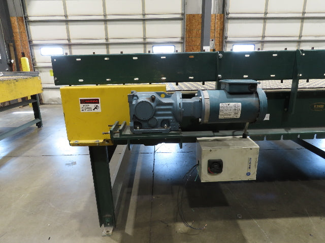 UMD 8' 8"x 15' MatTop Plastic Roller Belt Conveyor 98"BF 3PH Belt Drive 112FPM