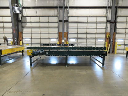 UMD 8' 8"x 15' MatTop Plastic Roller Belt Conveyor 98"BF 3PH Belt Drive 112FPM