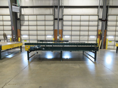 UMD 8' 8"x 15' MatTop Plastic Roller Belt Conveyor 98"BF 3PH Belt Drive 112FPM