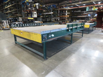 UMD 8' 8"x 15' MatTop Plastic Roller Belt Conveyor 98"BF 3PH Belt Drive 112FPM