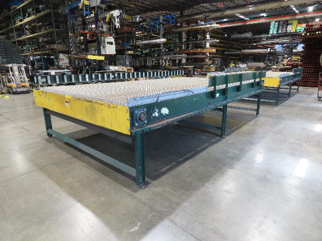 UMD 8' 8"x 15' MatTop Plastic Roller Belt Conveyor 98"BF 3PH Belt Drive 112FPM