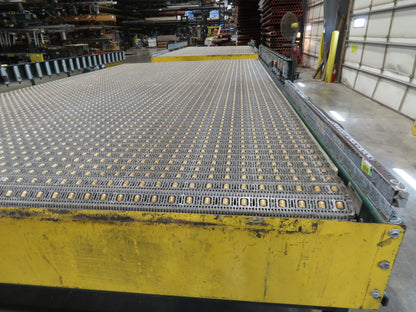 UMD 8' 8"x 15' MatTop Plastic Roller Belt Conveyor 98"BF 3PH Belt Drive 112FPM