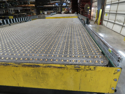 UMD 8' 8"x 15' MatTop Plastic Roller Belt Conveyor 98"BF 3PH Belt Drive 112FPM