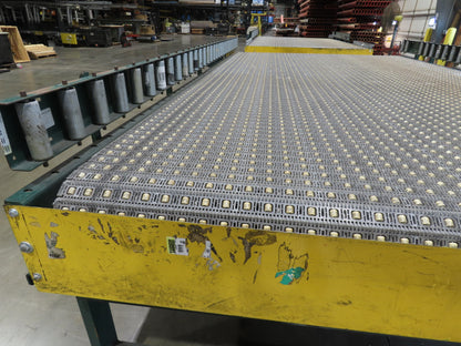 UMD 8' 8"x 15' MatTop Plastic Roller Belt Conveyor 98"BF 3PH Belt Drive 112FPM