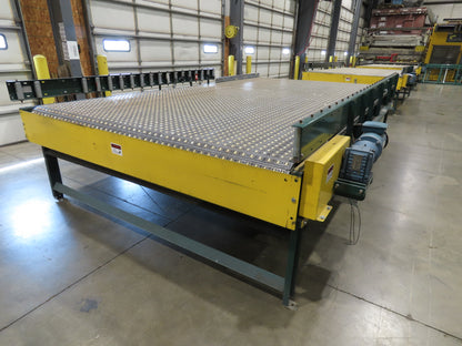 UMD 8' 8"x 15' MatTop Plastic Roller Belt Conveyor 98"BF 3PH Belt Drive 112FPM
