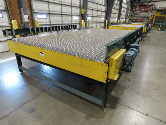 UMD 8' 8"x 15' MatTop Plastic Roller Belt Conveyor 98"BF 3PH Belt Drive 112FPM