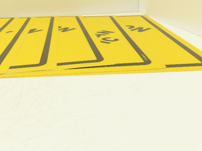 Stranco Adhesive Anit-Slip Floor Sign Caution Pedestrian Traffic 17" Lot Of 9