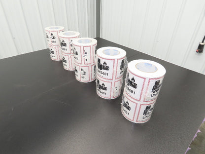 ULINE S-23263 UN-3481 Lithium Battery Handling Labels 4-5/8X5" 10 Rolls 5000ct