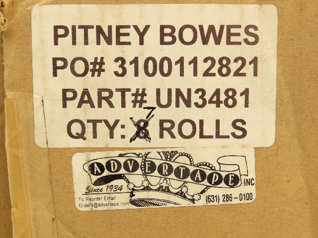 Advertape UN-3481 Lithium Battery Handling Labels 4.5X5" 7 Rolls 3500ct