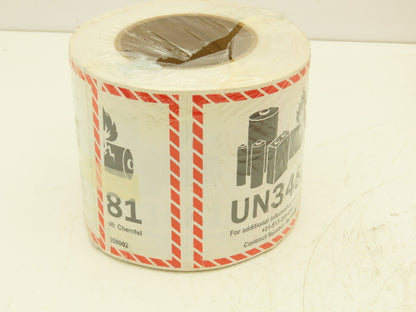 Advertape UN-3481 Lithium Battery Handling Labels 4.5X5" 7 Rolls 3500ct
