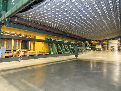 UMD 8' 8"W x 15' MatTop Plastic Roller Belt Conveyor 98"BF 3PH Belt Drive 112FPM