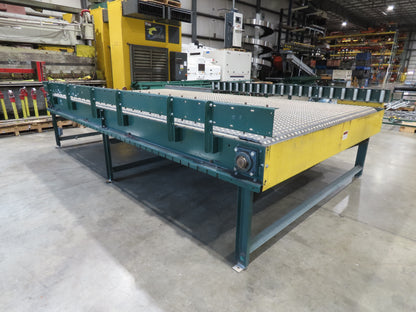 UMD 8' 8"W x 15' MatTop Plastic Roller Belt Conveyor 98"BF 3PH Belt Drive 112FPM