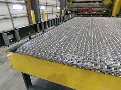 UMD 8' 8"W x 15' MatTop Plastic Roller Belt Conveyor 98"BF 3PH Belt Drive 112FPM