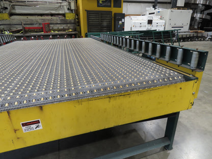 UMD 8' 8"W x 15' MatTop Plastic Roller Belt Conveyor 98"BF 3PH Belt Drive 112FPM