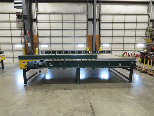 UMD 8' 8"W x 15' MatTop Plastic Roller Belt Conveyor 98"BF 3PH Belt Drive 112FPM