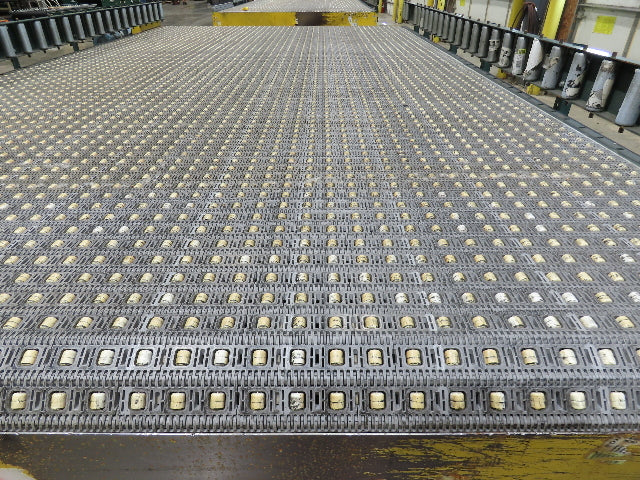 UMD 8' 8"W x 15' MatTop Plastic Roller Belt Conveyor 98"BF 3PH Belt Drive 112FPM