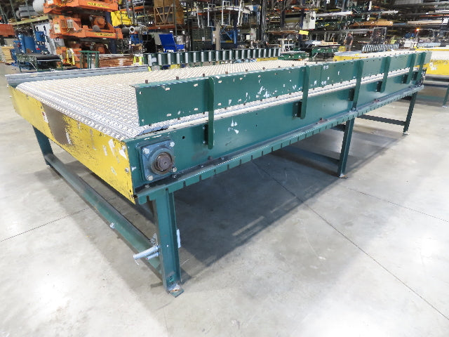 UMD 8' 8"W x 15' MatTop Plastic Roller Belt Conveyor 98"BF 3PH Belt Drive 112FPM