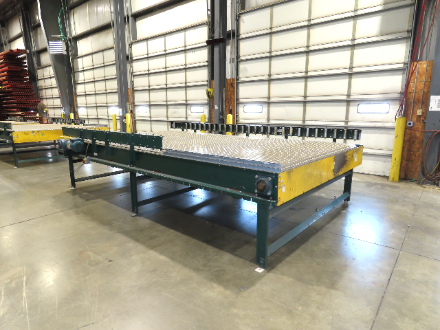 UMD 8' 8"x 15' MatTop Plastic Roller Belt Conveyor 98"BF 3PH Belt Drive 265FPM