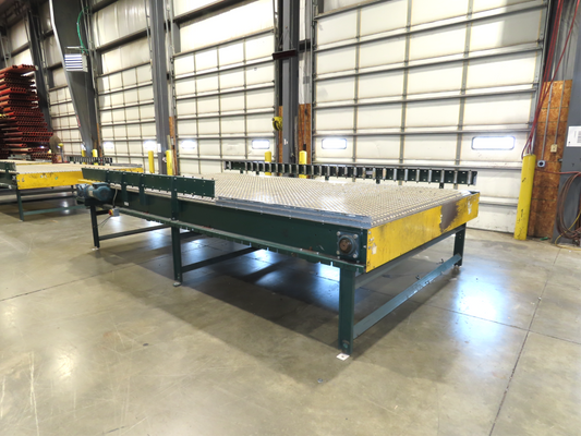 UMD 8' 8"x 15' MatTop Plastic Roller Belt Conveyor 98"BF 3PH Belt Drive 265FPM