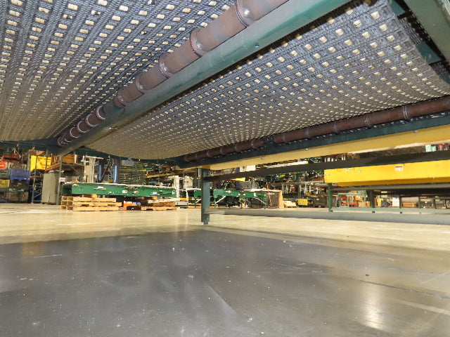 UMD 8' 8"x 15' MatTop Plastic Roller Belt Conveyor 98"BF 3PH Belt Drive 265FPM