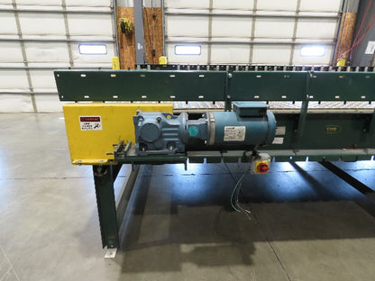 UMD 8' 8"x 15' MatTop Plastic Roller Belt Conveyor 98"BF 3PH Belt Drive 265FPM