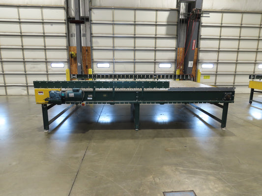 UMD 8' 8"x 15' MatTop Plastic Roller Belt Conveyor 98"BF 3PH Belt Drive 265FPM