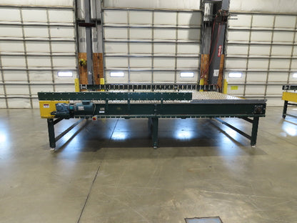 UMD 8' 8"x 15' MatTop Plastic Roller Belt Conveyor 98"BF 3PH Belt Drive 265FPM