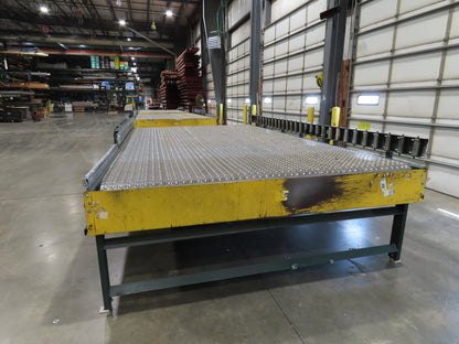 UMD 8' 8"x 15' MatTop Plastic Roller Belt Conveyor 98"BF 3PH Belt Drive 265FPM