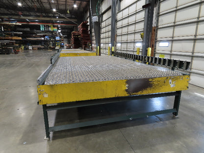 UMD 8' 8"x 15' MatTop Plastic Roller Belt Conveyor 98"BF 3PH Belt Drive 265FPM