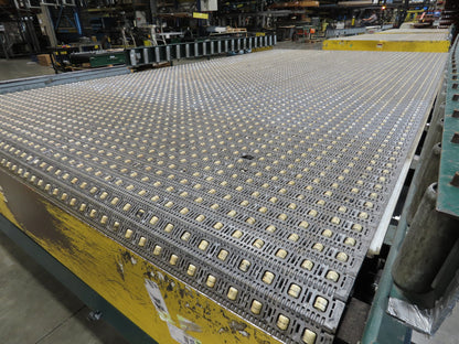 UMD 8' 8"x 15' MatTop Plastic Roller Belt Conveyor 98"BF 3PH Belt Drive 265FPM