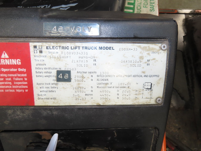 Hyster E50XM-33 Forklift Steering Wheel Column W/Forward & Reverse Selector