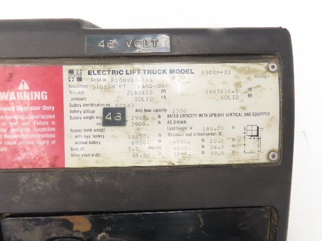 Hyster E50XM-33 Electric Forklift Three Lever Control Unit Lift Tilt Shift
