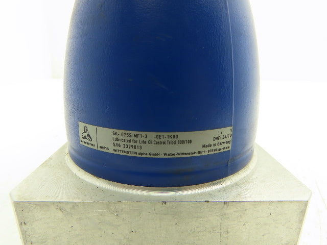 Alpha Wittenstein SK+075S-MF1-3-0E1-1K00 Servo Gearbox 3:1 Right Angle Reducer