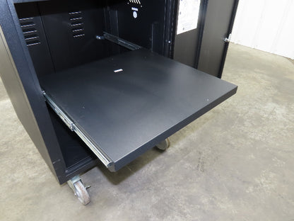 Global Industrial WB239115BKA Mobile Security 24" LCD Computer Cabinet Enclosure