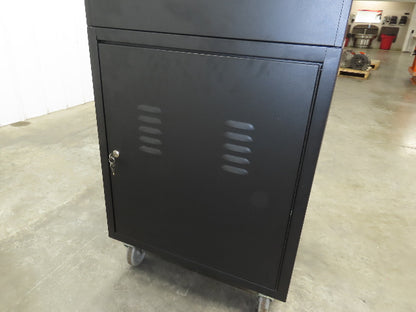 Global Industrial WB239115BKA Mobile Security 24" LCD Computer Cabinet Enclosure