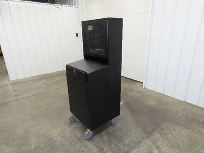 Global Industrial WB239115BKA Mobile Security 24" LCD Computer Cabinet Enclosure
