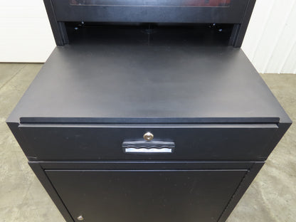 Global Industrial WB239115BKA Mobile Security 24" LCD Computer Cabinet Enclosure