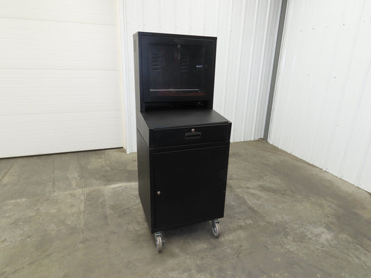 Global Industrial WB239115BKA Mobile Security 24" LCD Computer Cabinet Enclosure