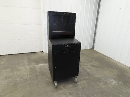 Global Industrial WB239115BKA Mobile Security 24" LCD Computer Cabinet Enclosure