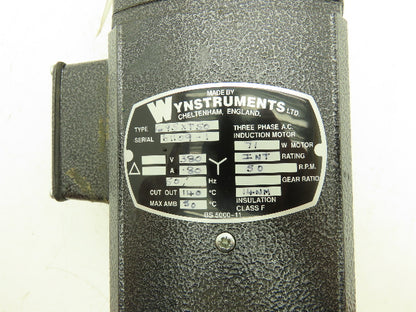 Wynstruments G95XT50 Inline Gearmotor 50rpm Output 71W 380V 3PH 50Hz 14mm Shaft
