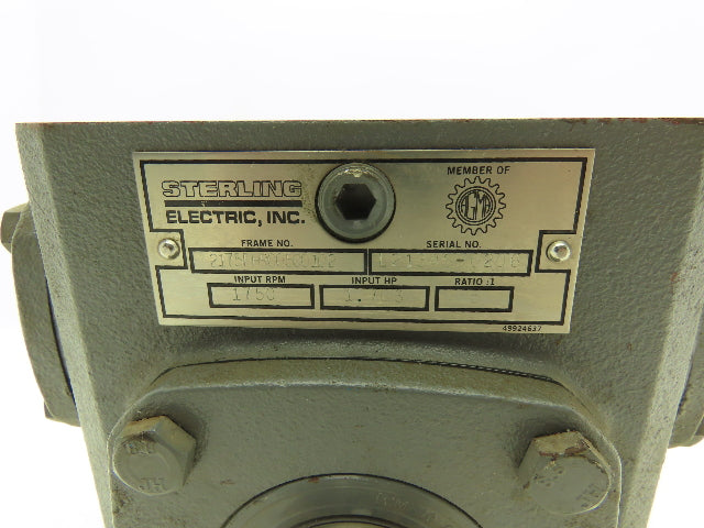 Sterling 2175FHR00500102  5:1 Gearbox 1.7Hp 350rpm 5/8"Input 1" Hollow Shaft Out