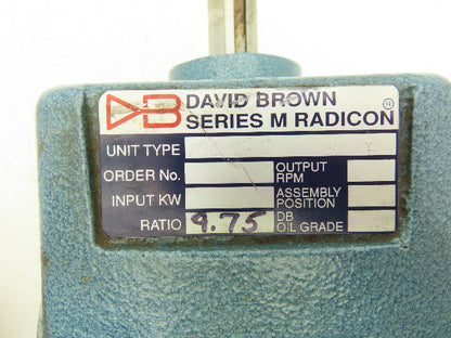 David Brown Radicon M042010-BANU-140TC Inline Helical Gearbox 9.75 Ratio 180rpm