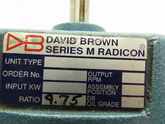 David Brown Radicon M042010-BANU-140TC Inline Helical Gearbox 9.75 Ratio 180rpm