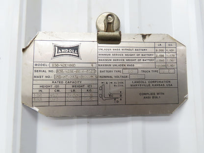 Landoll Curtis FP-6 Electric Bendi Forklift Accelerator Pedal & Potentiometer